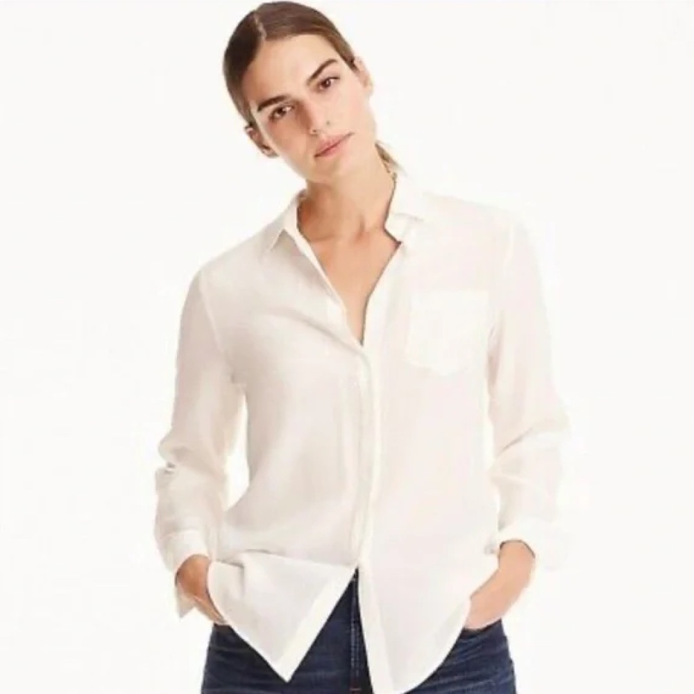 J. Crew Silk Long Sleeve Blouse